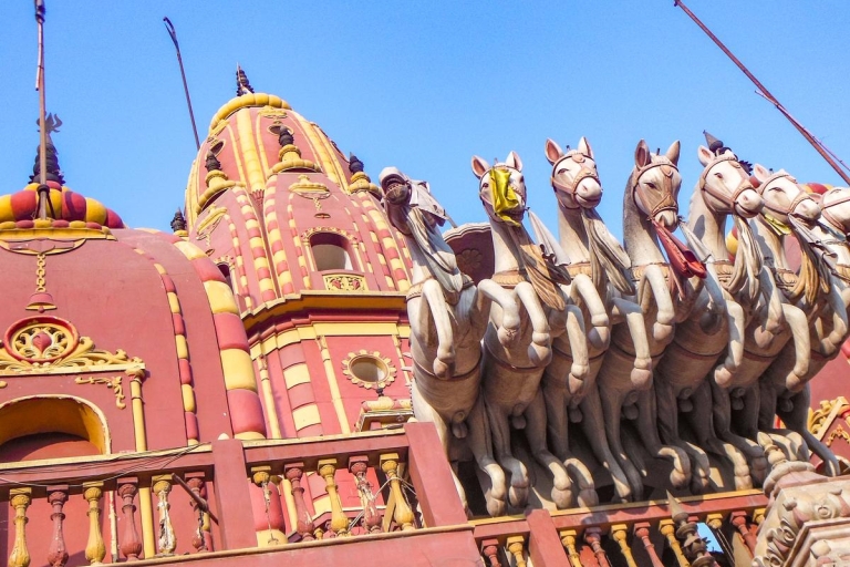 Varanasi: Ganztägige Varanasi & Sarnath geführte Tour mit dem AutoPrivater Transport, Live Tour Guide, Eintrittsgelder & Bootsfahrt