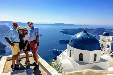 Norte de Santorini: tour privado de 4h con atardecer y vino