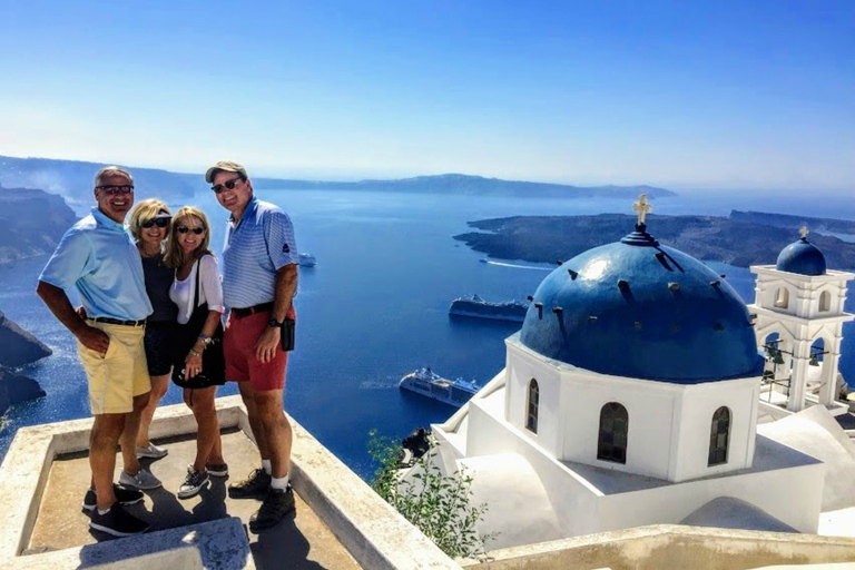 Norte de Santorini: tour privado de 4h con atardecer y vino