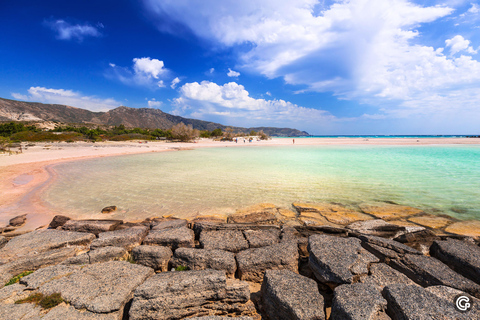 De Rethymno/Kavros: Excursão à praia de areia rosa da Ilha ElafonisiDe Rethimno, Perivolia, Atsipopoulo - em francês