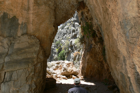 De Rethymno: Desfiladeiro de Imbros e excursão marítima guiada pela LíbiaPegue Panormos, Lavris, Scaleta, Sfakaki e Stavromenos