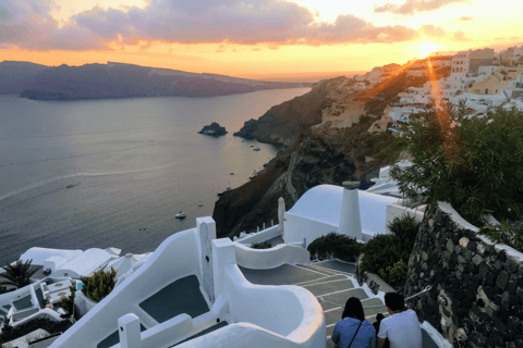 Norte de Santorini: tour privado de 4h con atardecer y vino