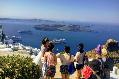 Norte de Santorini: tour privado de 4h con atardecer y vino