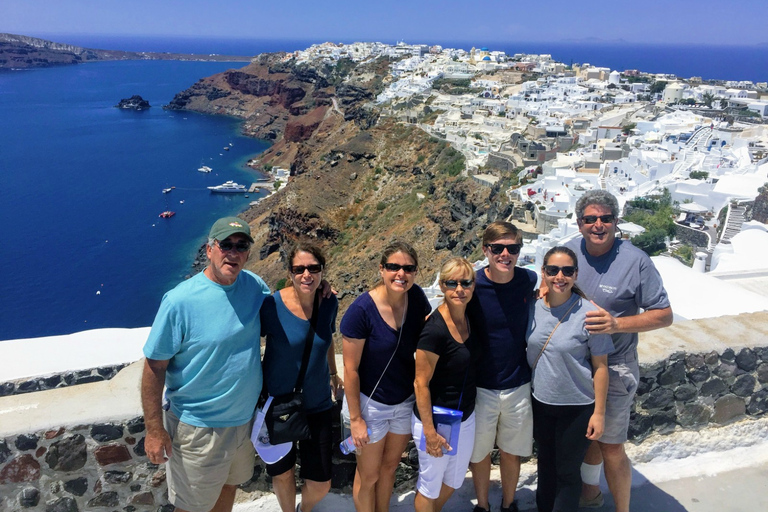 Norte de Santorini: tour privado de 4h con atardecer y vino