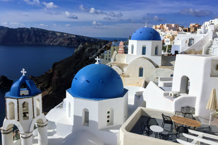 Norte de Santorini: tour privado de 4h con atardecer y vino