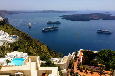 Norte de Santorini: tour privado de 4h con atardecer y vino