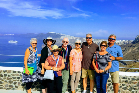 Norte de Santorini: tour privado de 4h con atardecer y vino