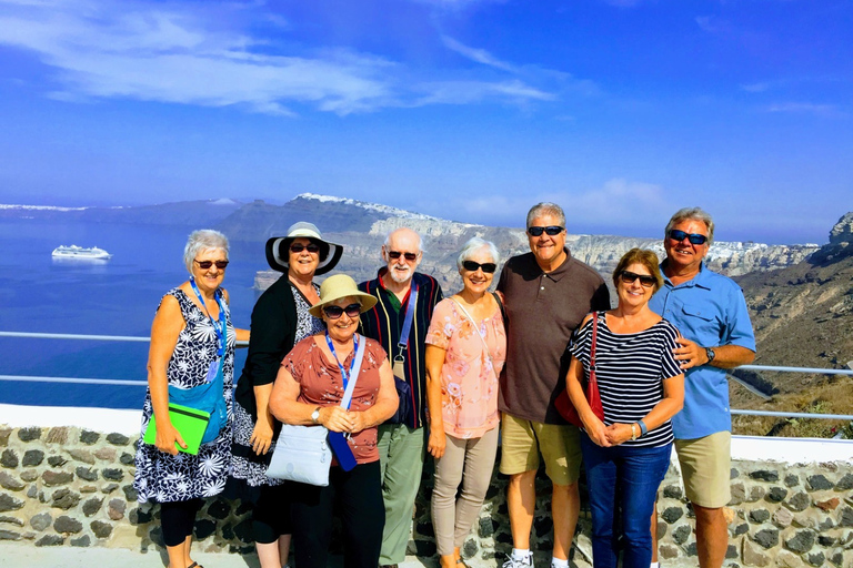 Norte de Santorini: tour privado de 4h con atardecer y vino