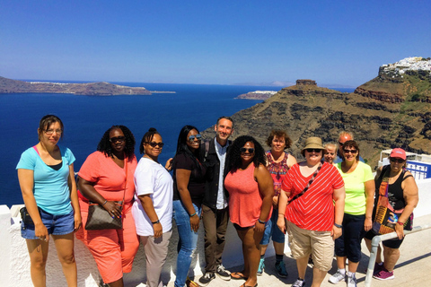 Excursão guiada privada de dia inteiro ao melhor de Santorini