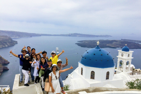 Excursão guiada privada de dia inteiro ao melhor de Santorini