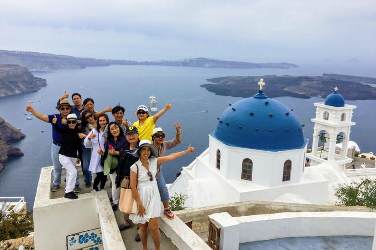 Excursão guiada privada de dia inteiro ao melhor de Santorini