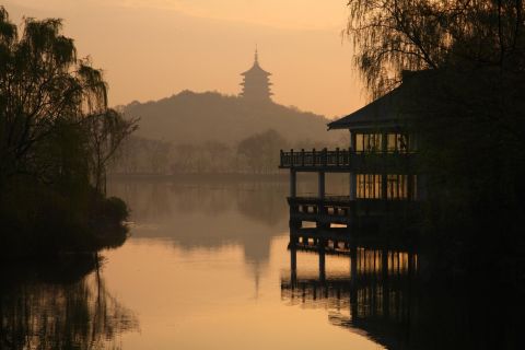 Hangzhou: lago dell'Ovest e piantagione di tè da Shanghai