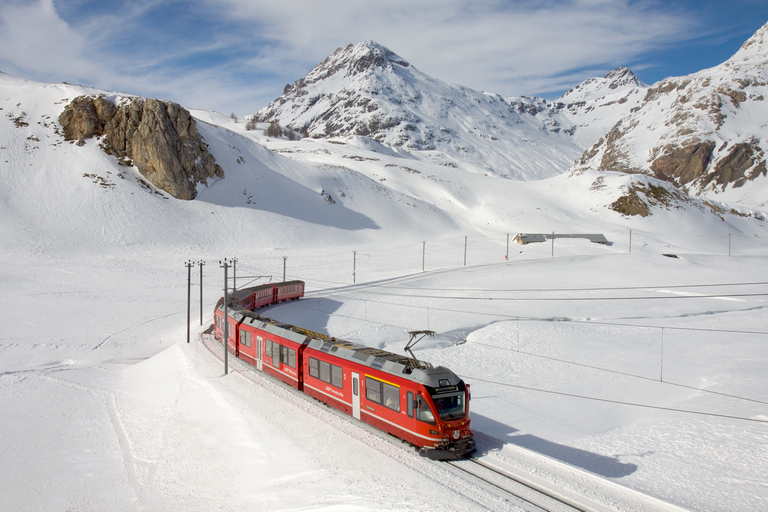 From Milan: Bernina Train and St. Moritz Day Trip Departure from Central Station Bus Stop