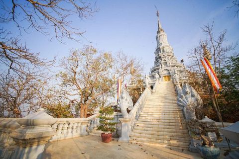 From Phnom Penh: Oudong Stupas & Silver Smith Village