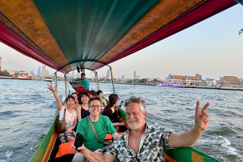 Bangkok: Highlight Tuk-Tuk, Canal Tour, Food Tour & Wat Arun