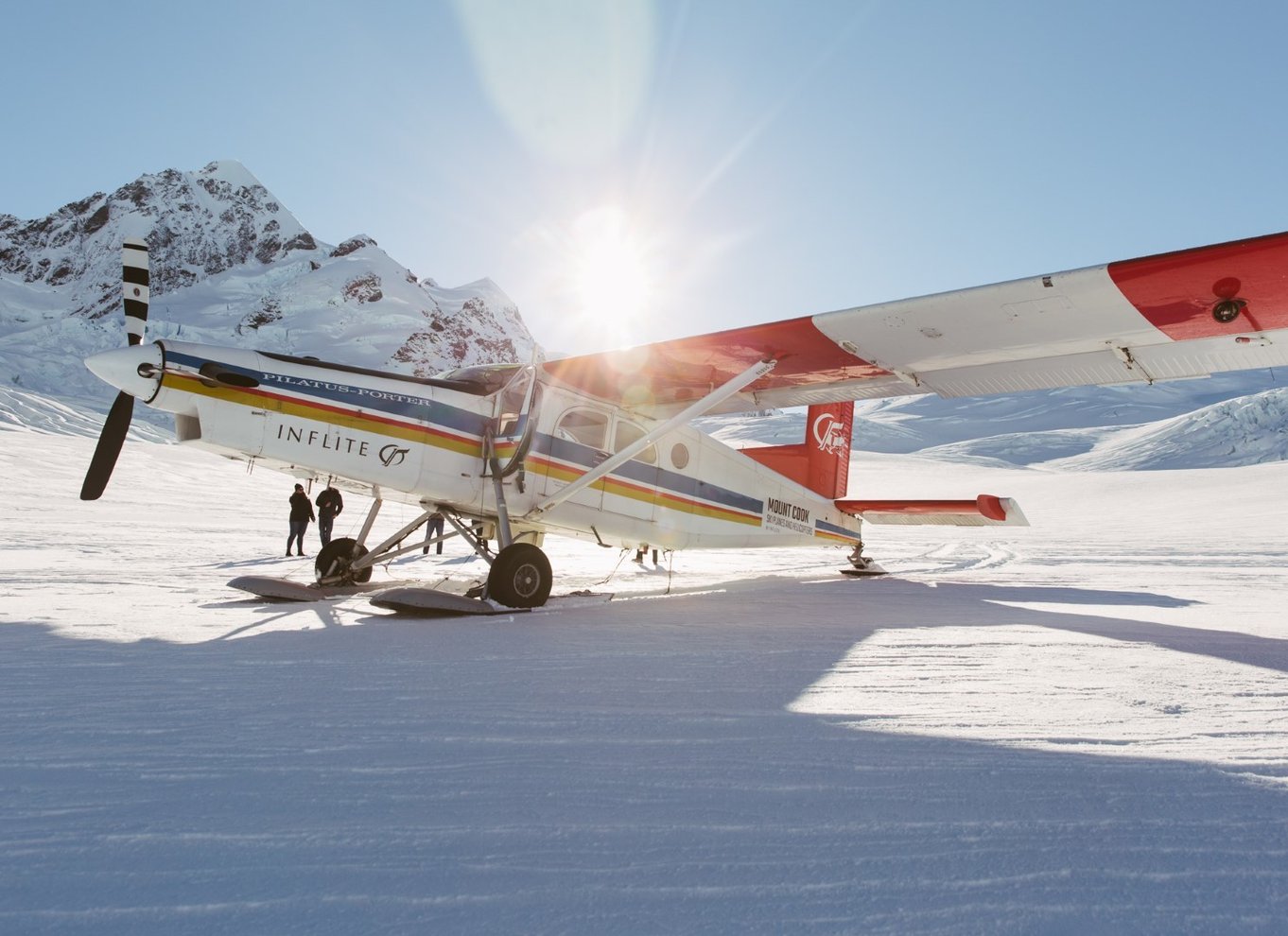 Mount Cook: Kombinationsflyvning med skifly og helikopter i alperne