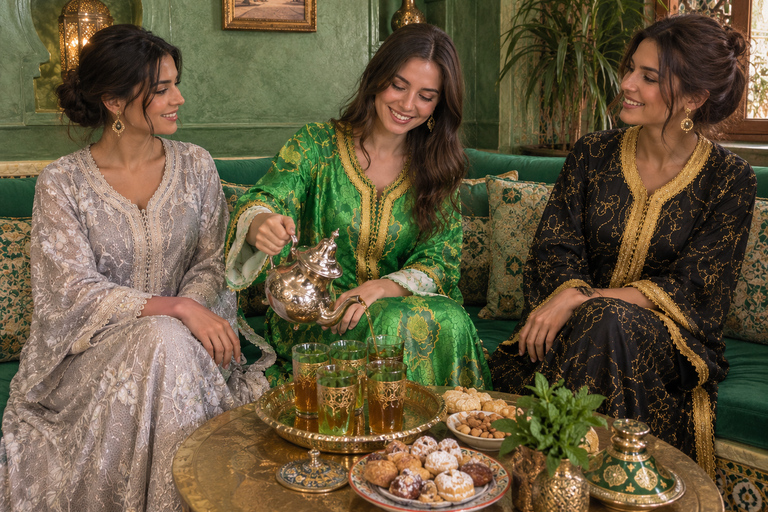 Marrakech: Moroccan Caftan Experience with Tea & Sweets