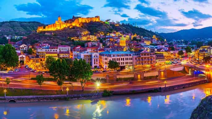 tbilisi by night walking tour