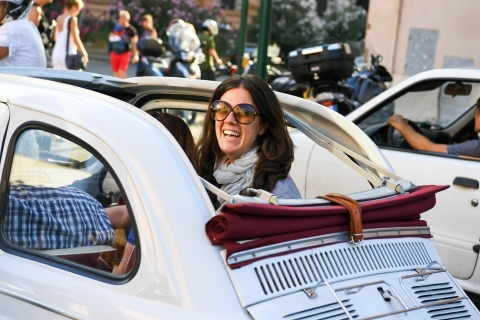 90-Minute Tour in Convoy in Vintage Fiat 500Kerstmis in Rome: 90 minuten durende tour in vintage Fiat 500