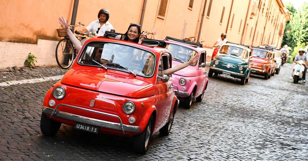 vintage fiat 500 tour rome