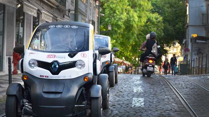 lisbon selfdrive city tour in ecar with gps audio guide
