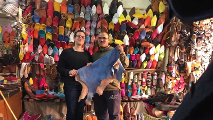 marrakech babouch making workshop in the medina