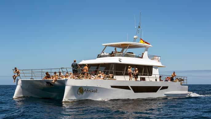 crucero en catamarán por la mañana