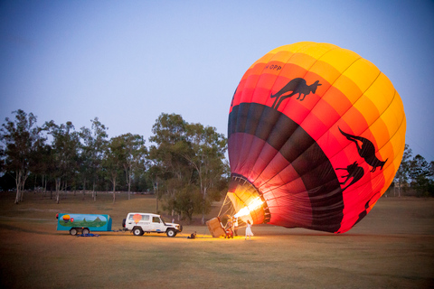 Luchtballonvaart in de regio Brisbane Scenic City &amp; CountryAlleen ballonvaart - GEEN optie voor ontbijt na de vlucht