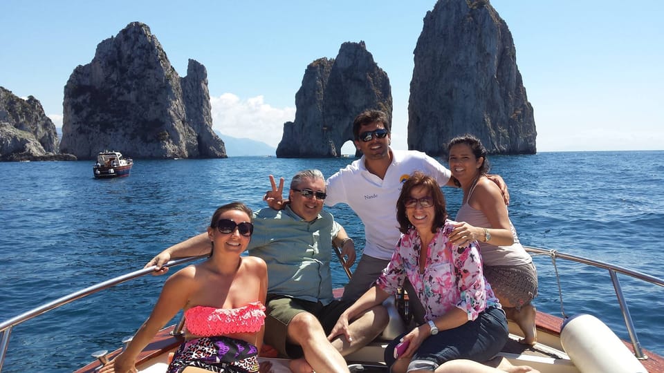 From Sorrento: Capri Guided Boat Tour & Ieranto Natural Park