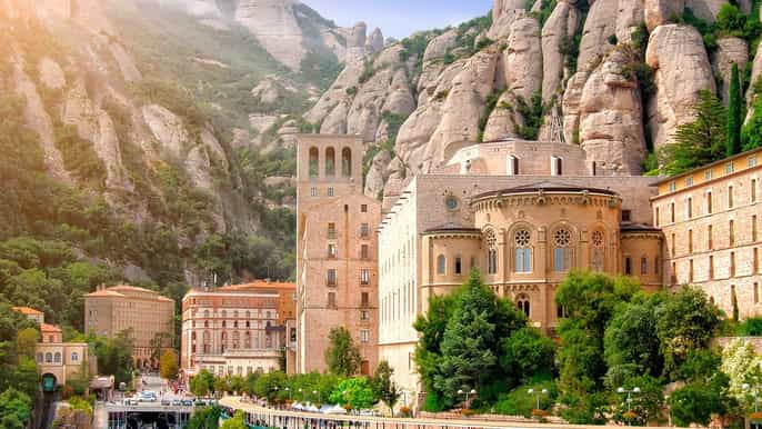 from barcelona montserrat monastery natural park hike