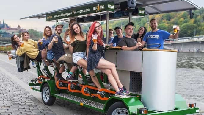 prague 1.5hour beer bike tour
