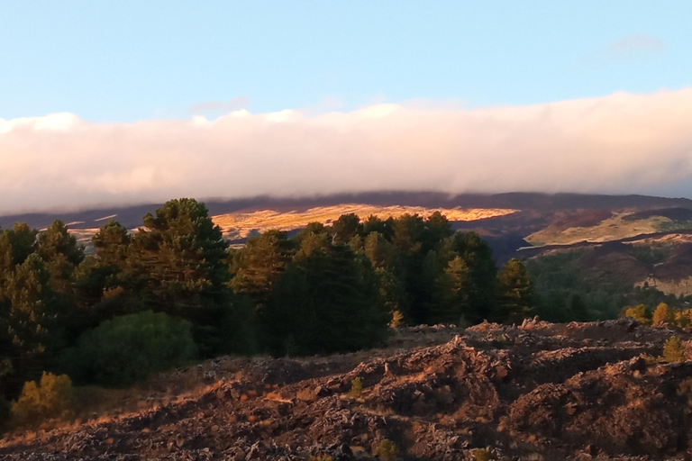 Etna o zachodzie słońca