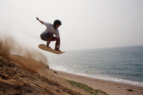 From Agadir or Taghazout: Desert Sand Boarding Tour w/ Lunch