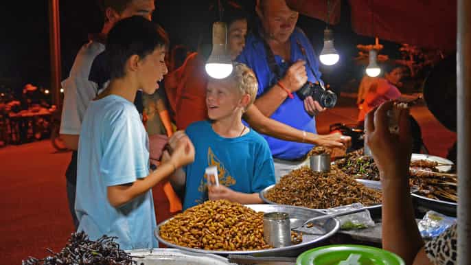 siem reap after dark foodie tour on a vespa scooter