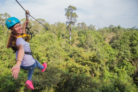 Angkor: Öko-Zipline-Abenteuertour durch die BaumkronenAngkor Zipline Silber Kurs