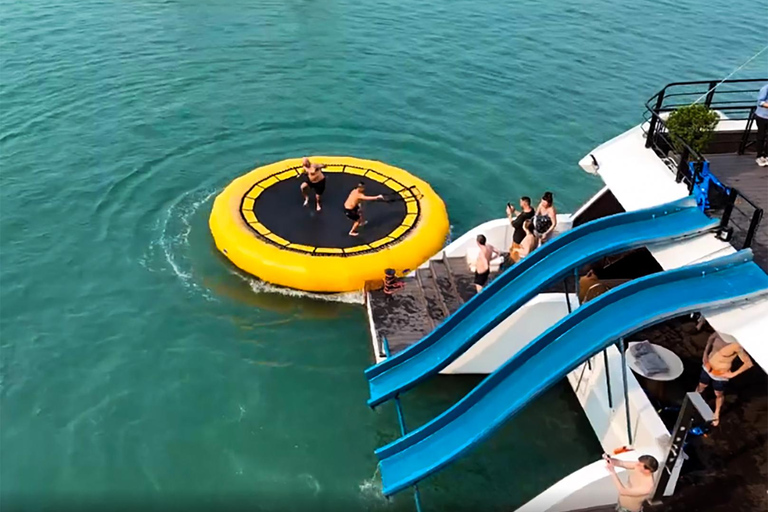 Hanoi:Halong Catamaran 5* Day Cruise,champoline,water slide Without Transfer Service