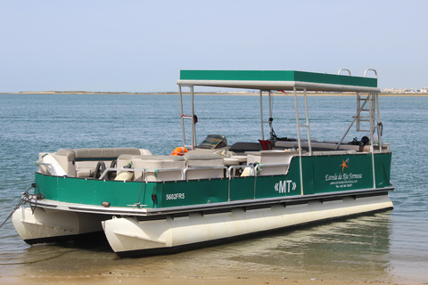 From Faro: 4 Stops, 3 Islands in Ria Formosa Catamaran Tour