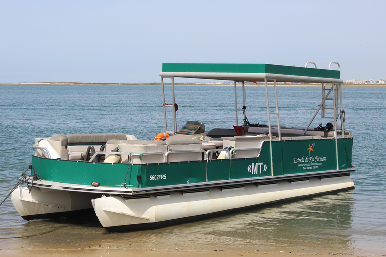 From Faro: 4 Stops, 3 Islands in Ria Formosa Catamaran Tour