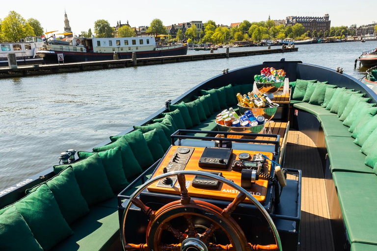 Amsterdam: Rejs łodzią z przewodnikiem i opcją nieograniczonych napojówBilet rodzinny