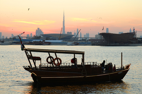 Dubai: Sunset Cruise on Traditional Boat & Emirati High Tea