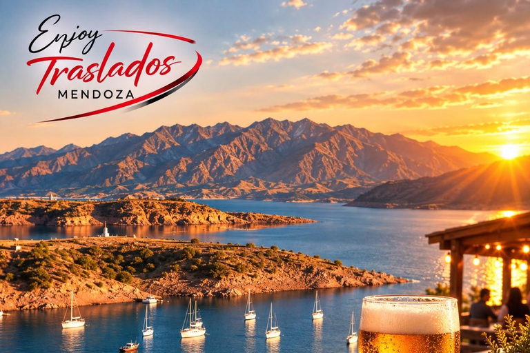 Mendoza. River rafting, with snacks and beer at a mountain bar