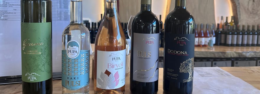 Berat : visite et dégustation à la cave Pupa