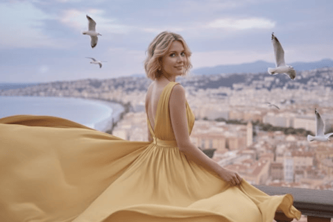 Flying Dress Photography in Nice Flying dress photography in Nice