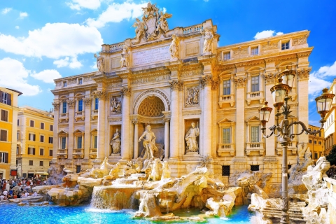 Rome : sous-sol place Navone, Panthéon, fontaine de TreviRome : place Navone, Panthéon et fontaine de Trevi