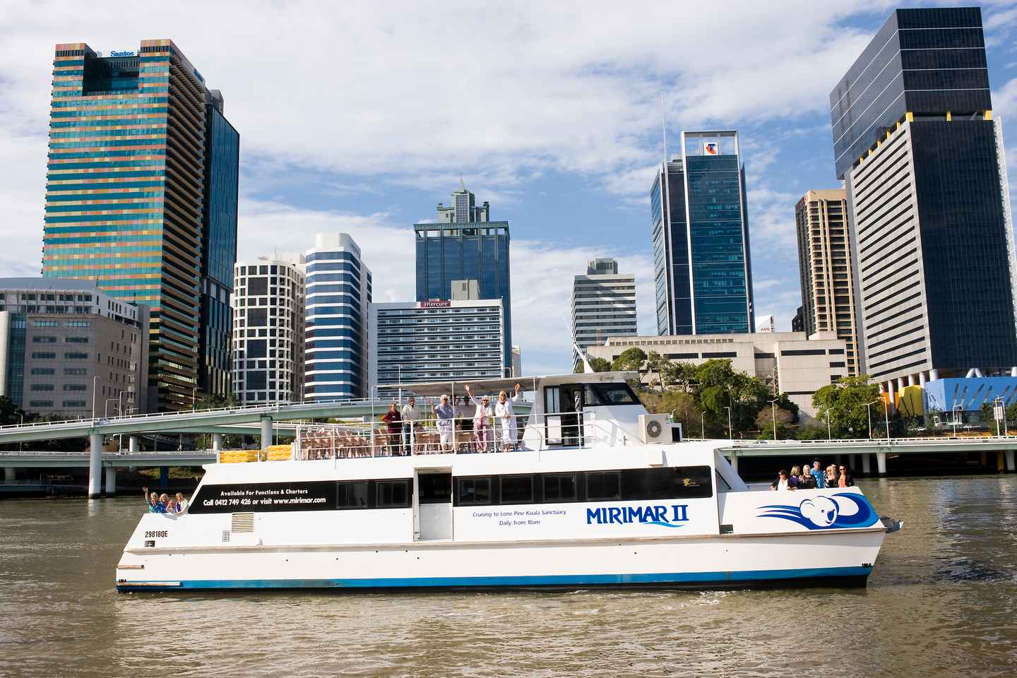cruise along brisbane river and visit the koala sanctuary