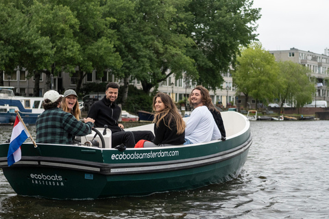 Amsterdam: Wynajem łodzi10-osobowa łódź