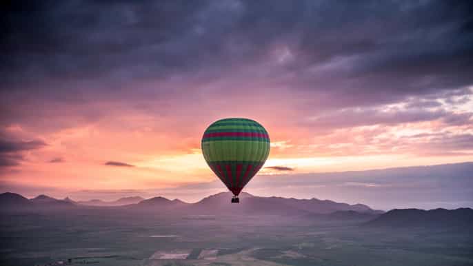 marrakech montgolfière et balade en chameau en option