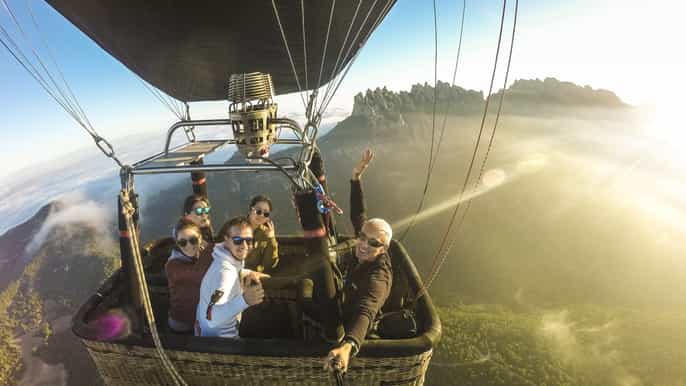 barcelona montserrat hotair balloon ride monastery visit