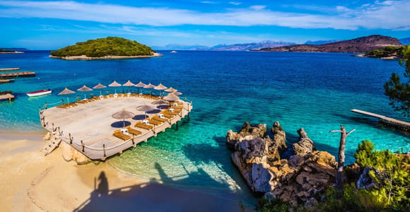 Tirana/Durres/Golem: Saranda, Ksamil, Blue Eye, Vjosa & Boat