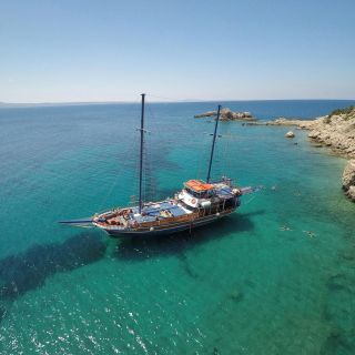 From the Port of Kos: Full Day Boat Cruise to 3 Islands